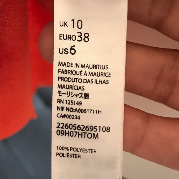 NWT Top Shop Orange Scalloped Top Size 6 - Picture 5 of 5